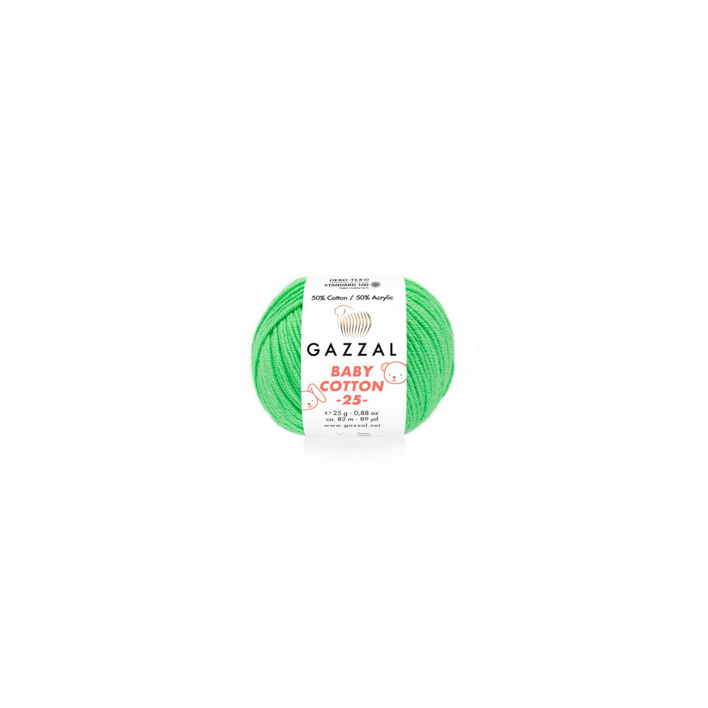 Yarn Gazzal Baby Cotton 25 green apple (3466) Yarn Gazzal Baby Cotton 25 green apple (3466)