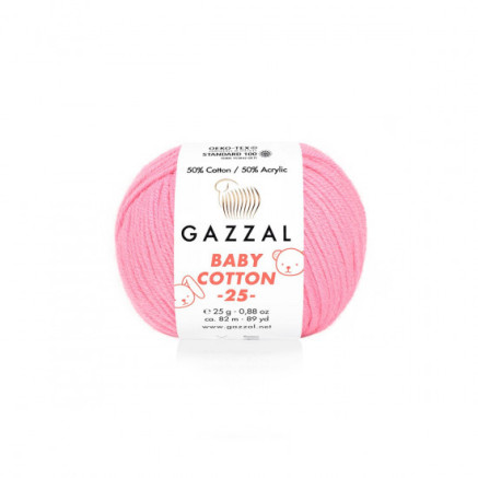 Пряжа Gazzal Baby Cotton 25 рожевий (3468)