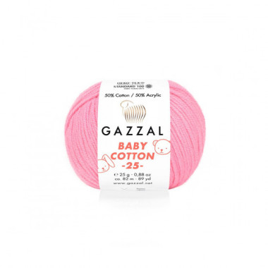 Yarn Gazzal Baby Cotton 25 pink (3468)