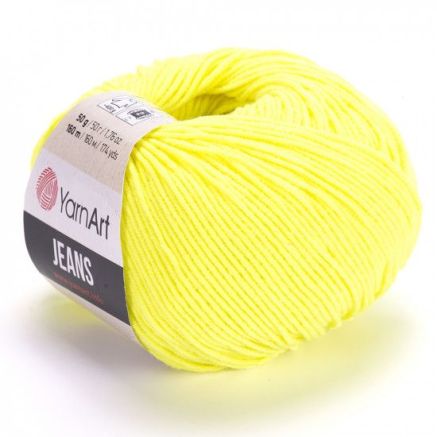 Yarn YarnArt Jeans bright yellow neon (58)