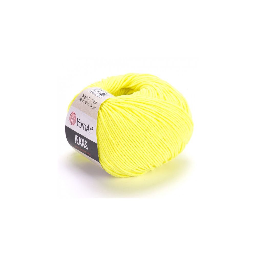 Yarn YarnArt Jeans bright yellow neon (58) Yarn YarnArt Jeans bright yellow neon (58)