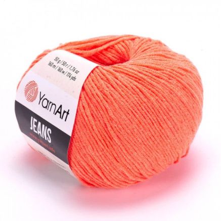Пряжа YarnArt Jeans коралловый неон (61)