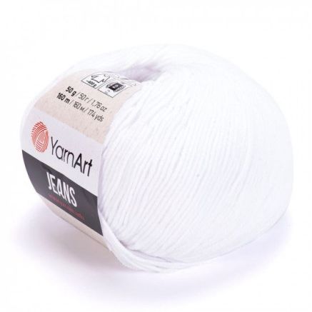 Пряжа YarnArt Jeans білосніжний (62)