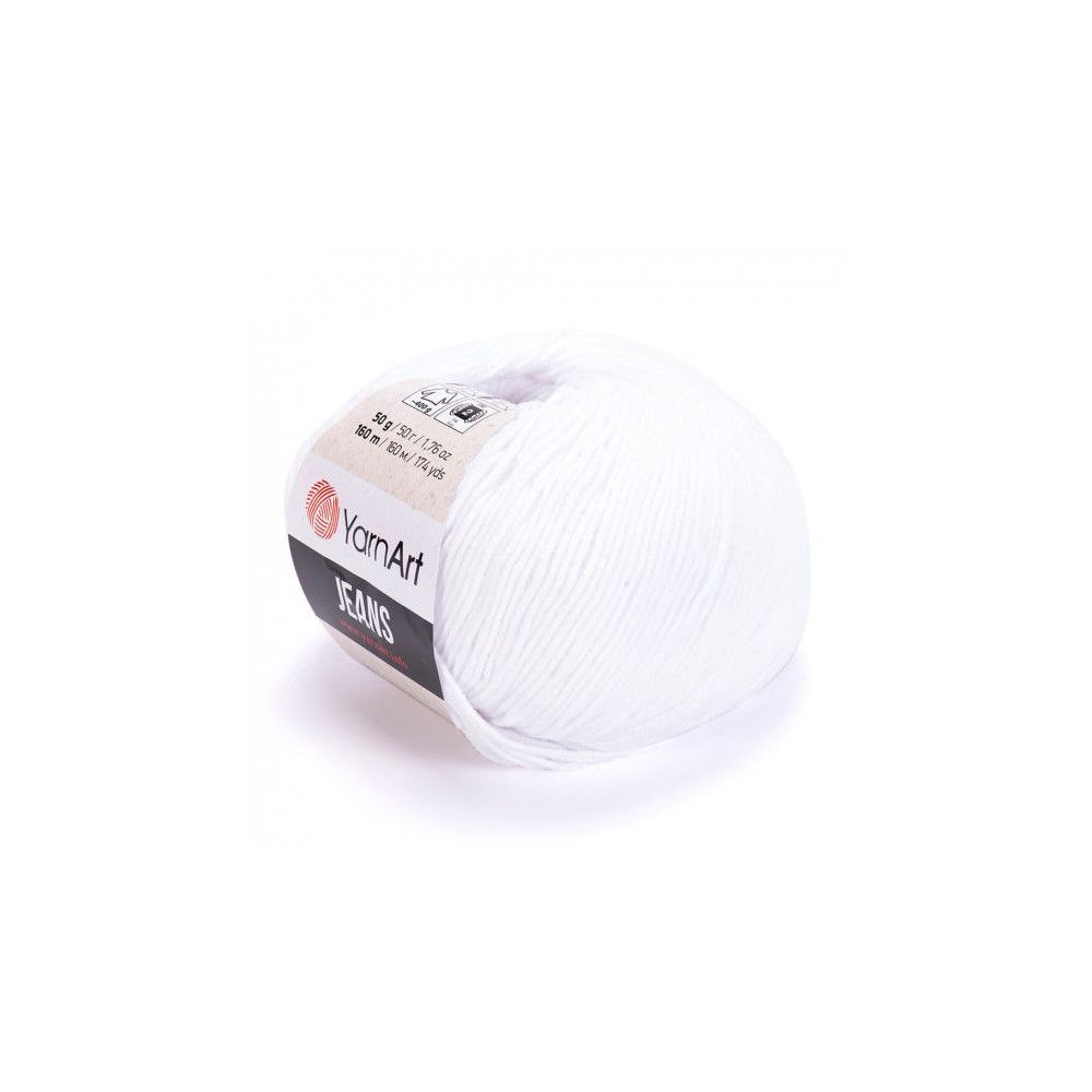 Yarn YarnArt Jeans snow white (62) Yarn YarnArt Jeans snow white (62)