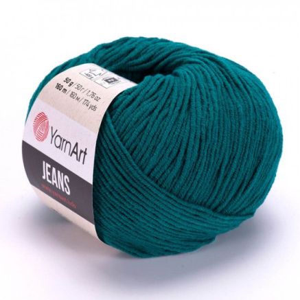 Пряжа YarnArt Jeans темная бирюза (63)