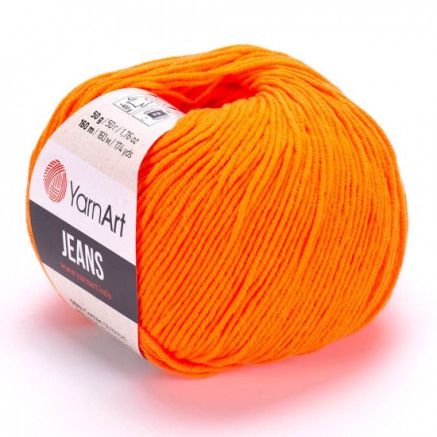 Пряжа YarnArt Jeans помаранчевий неон (77)