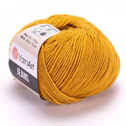 Пряжа YarnArt Jeans гірчиця (84)