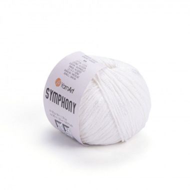 Yarn YarnArt Symphony white (2101)