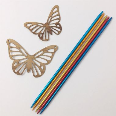 Спиці панчішні Addi Colibri, алюміній 20 см, 4 мм (204-7/4-20)