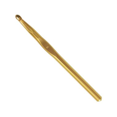 Crochet hook aluminum gold - 8 mm, 15 cm Addi (245 - 7/8 -15)