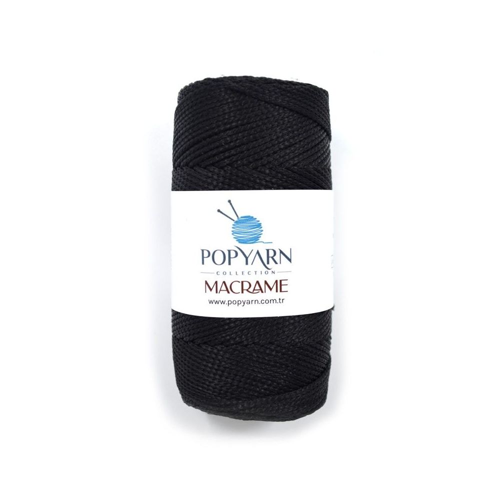 Полипропиленовый шнур Macrame Popyarn, черный (015) Полипропиленовый шнур Macrame Popyarn, черный (015)
