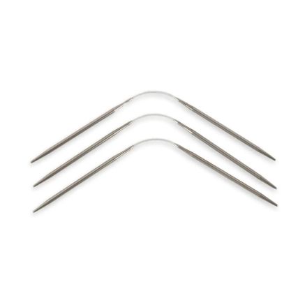 Trio 5.0 mm steel toe knitting needles, China, 3 pcs.