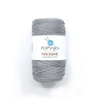 Поліпропіленовий шнур Macrame Popyarn, срібло (002)