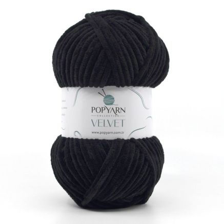 Пряжа Popyarn Velvet чорний (025)