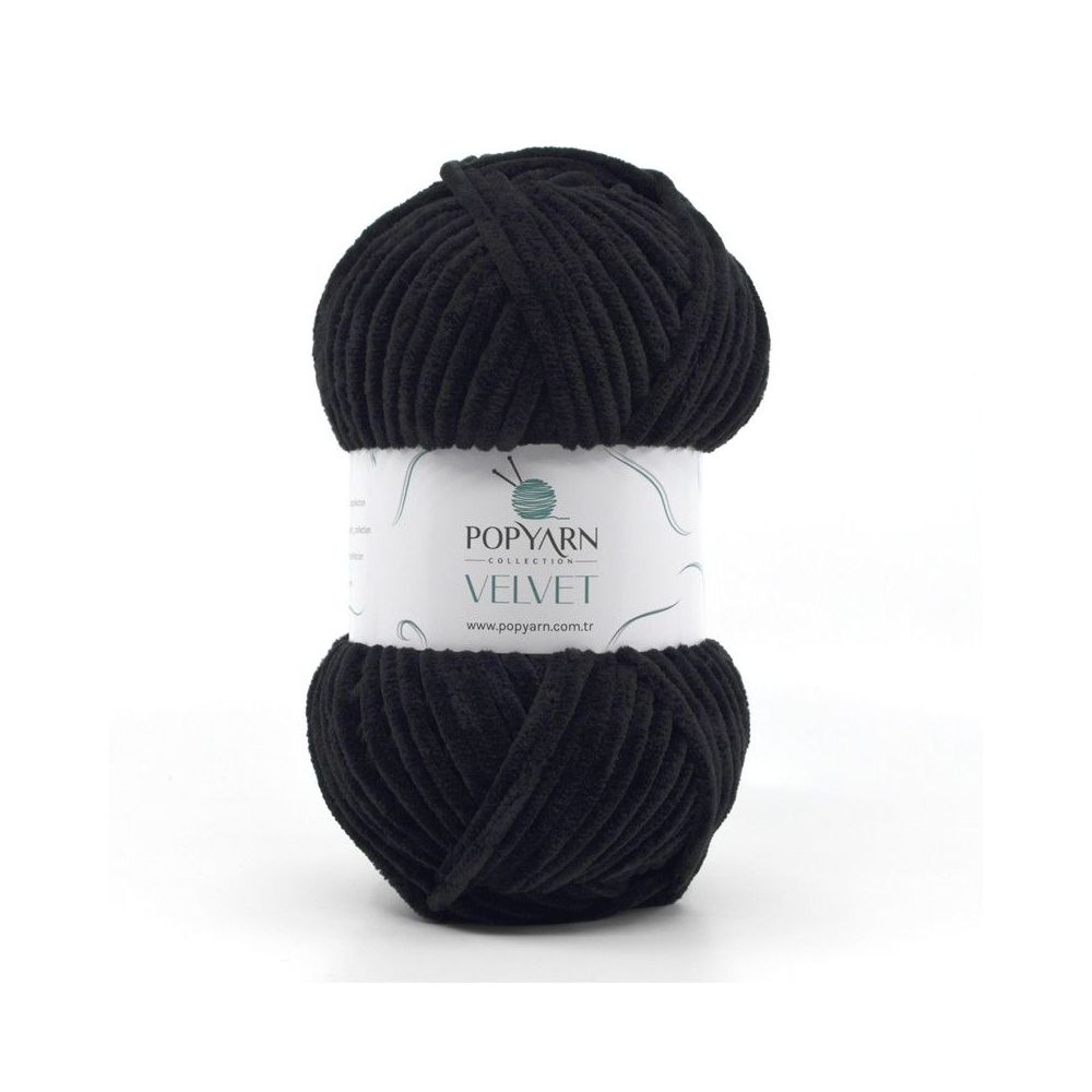 Пряжа Popyarn Velvet чорний (025) Пряжа Popyarn Velvet чорний (025)