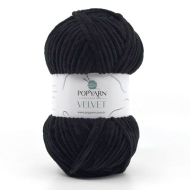 Пряжа Popyarn Velvet чорний (025)