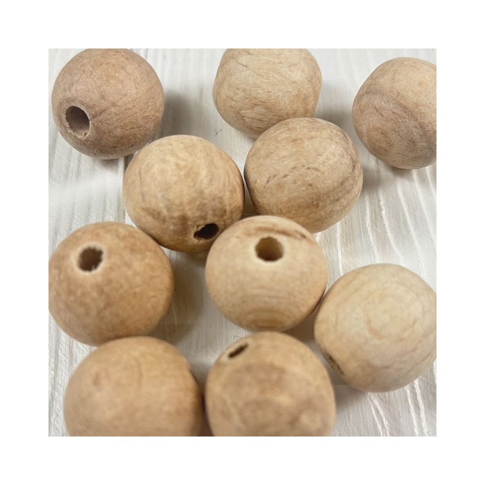Round bead, wooden, polished, unpainted Ø 20 mm, 1 pc.