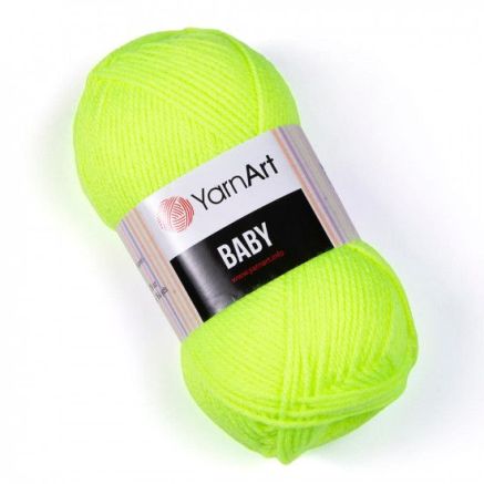 Yarn YarnАrt Baby bright green neon (8232)