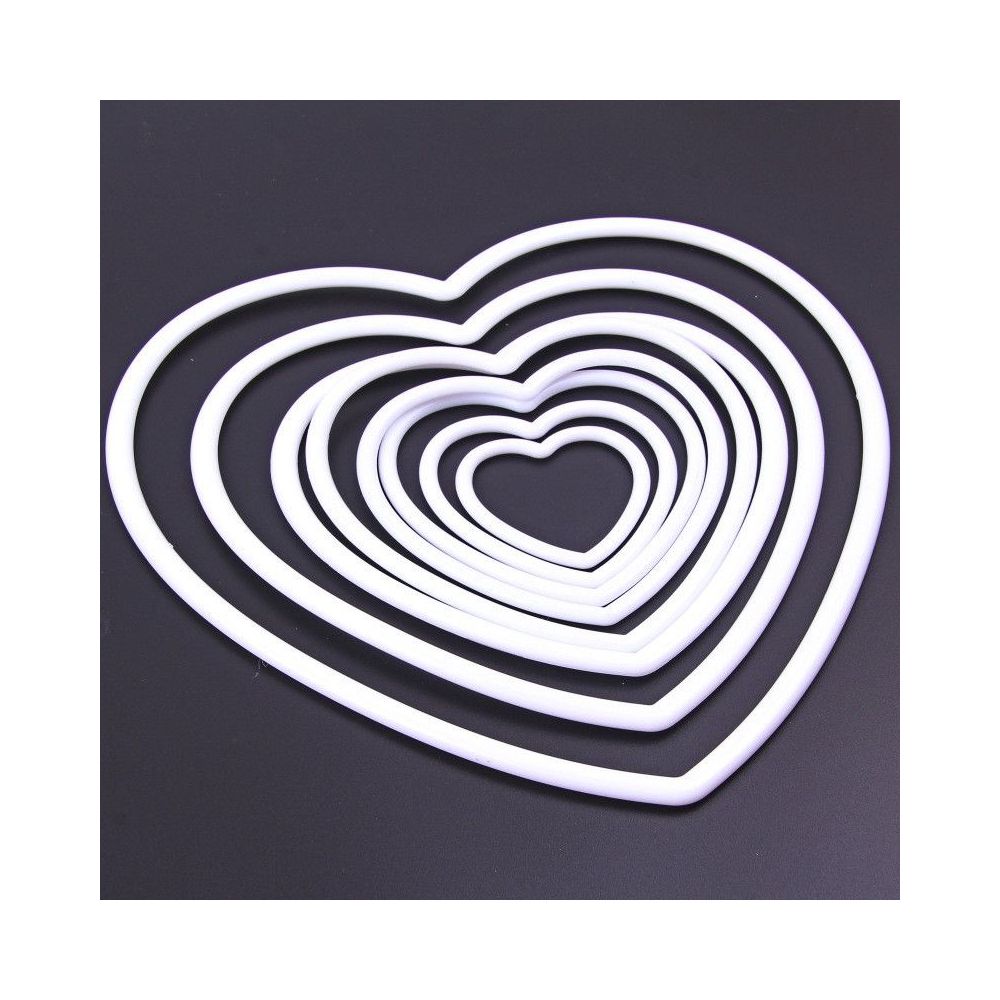 Heart base for macrame, dream catcher, polypropylene, white, 145мм 1550084