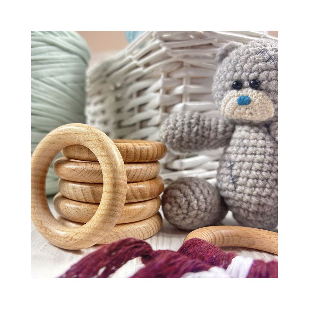 Wooden ring for macrame Ø 60 mm - beech Premium