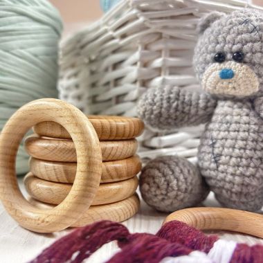 Wooden ring for macrame Ø 60 mm - beech Premium
