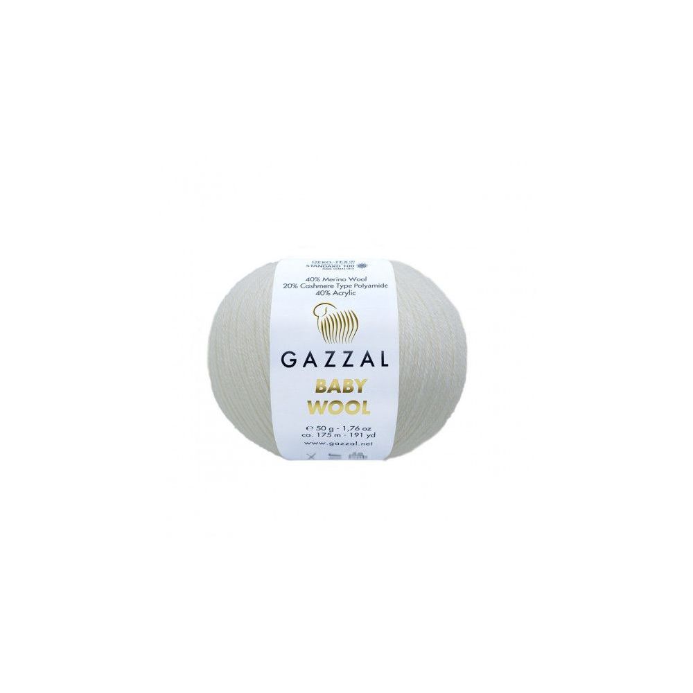 Пряжа Gazzal Baby Wool білий (801) Пряжа Gazzal Baby Wool білий (801)