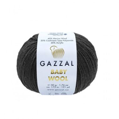 Yarn Gazzal Baby Wool black (803)