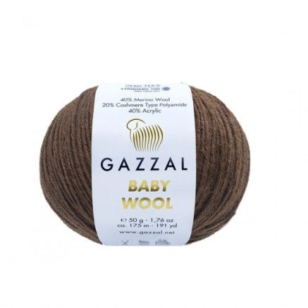 Yarn Gazzal Baby Wool chocolate (807)
