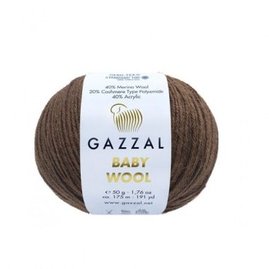Yarn Gazzal Baby Wool chocolate (807)