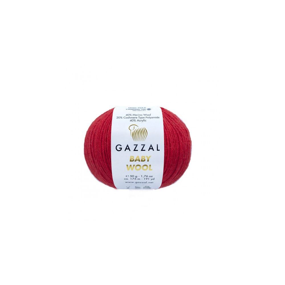 Пряжа Gazzal Baby Wool червоний (811) Пряжа Gazzal Baby Wool червоний (811)