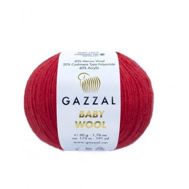 Пряжа Gazzal Baby Wool червоний (811)