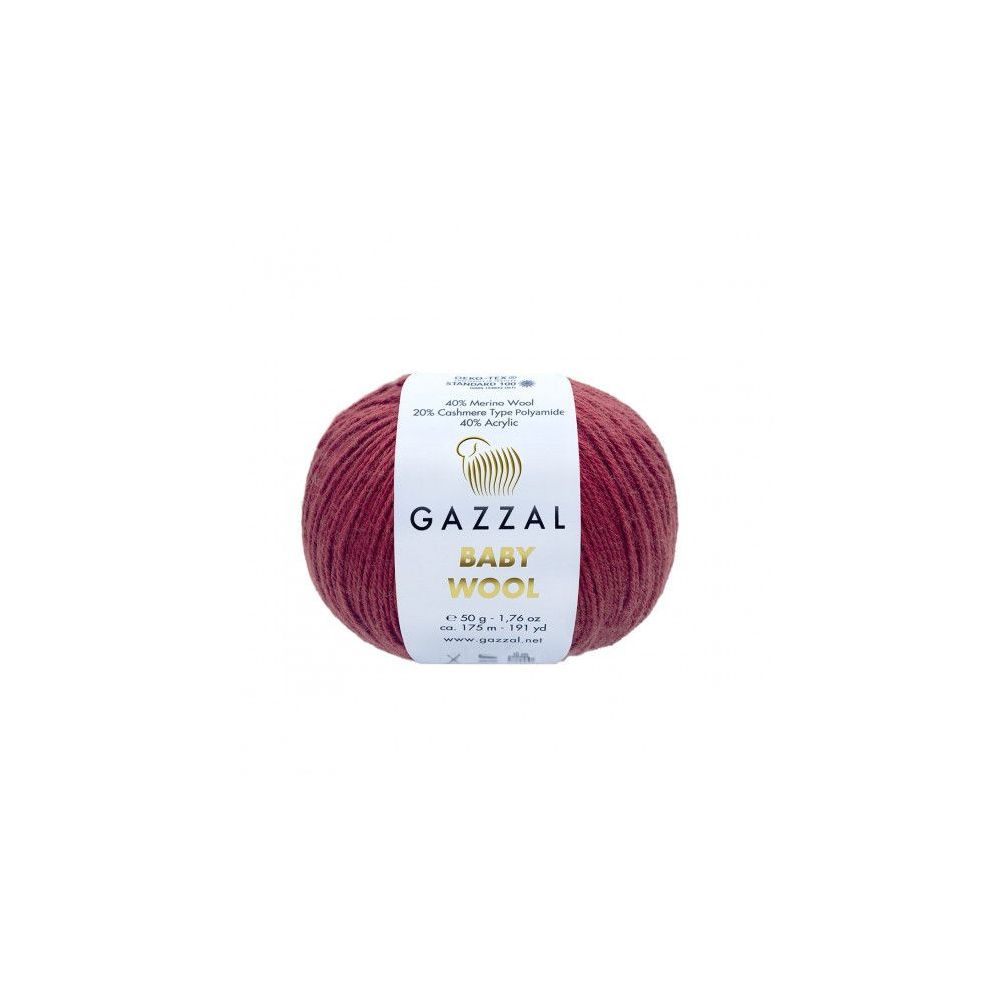 Пряжа Gazzal Baby Wool бордовий (816) Пряжа Gazzal Baby Wool бордовий (816)