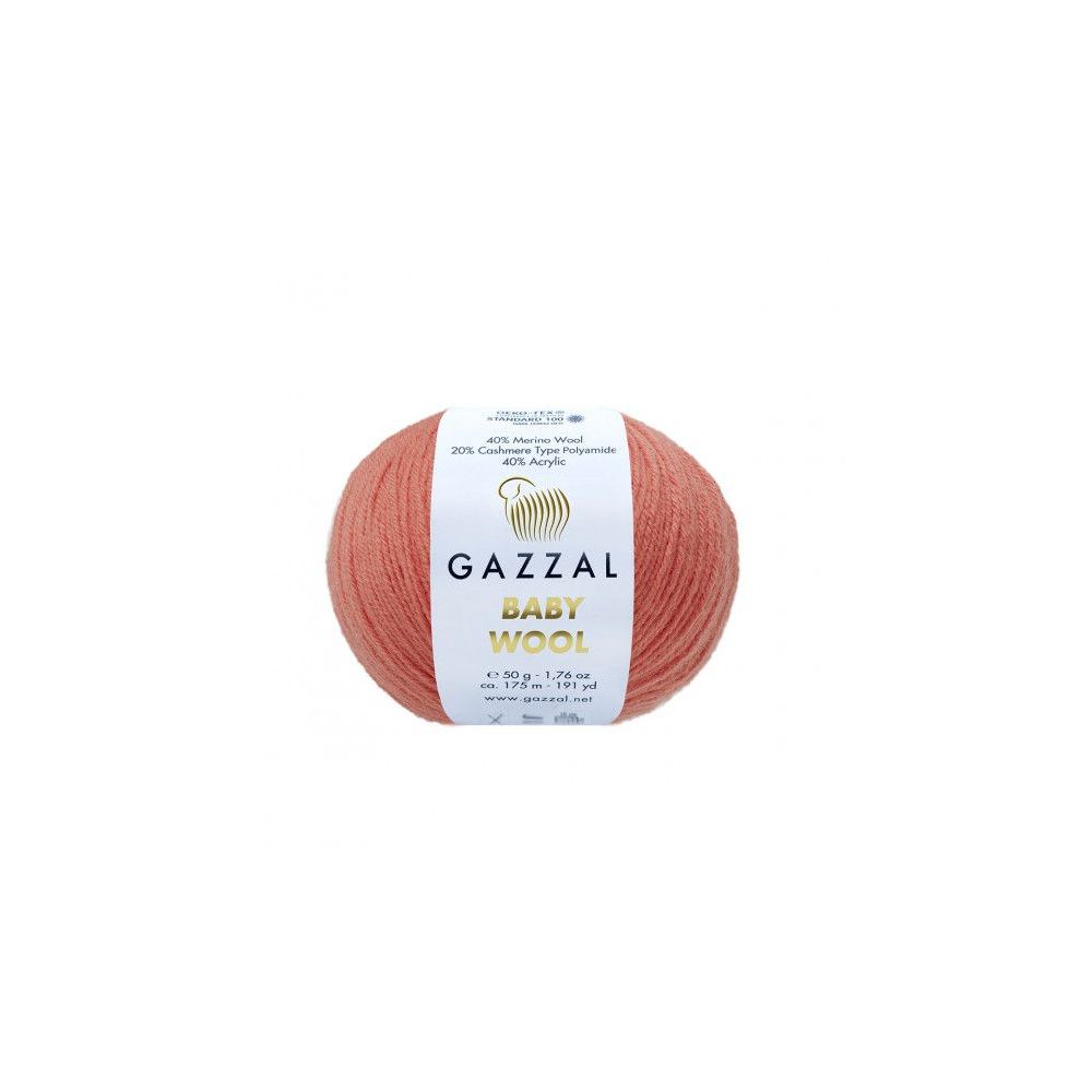 Пряжа Gazzal Baby Wool мандариновий (819) Пряжа Gazzal Baby Wool мандариновий (819)