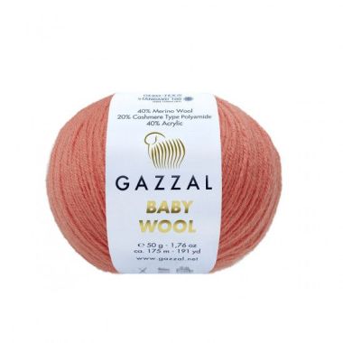 Пряжа Gazzal Baby Wool мандариновий (819)