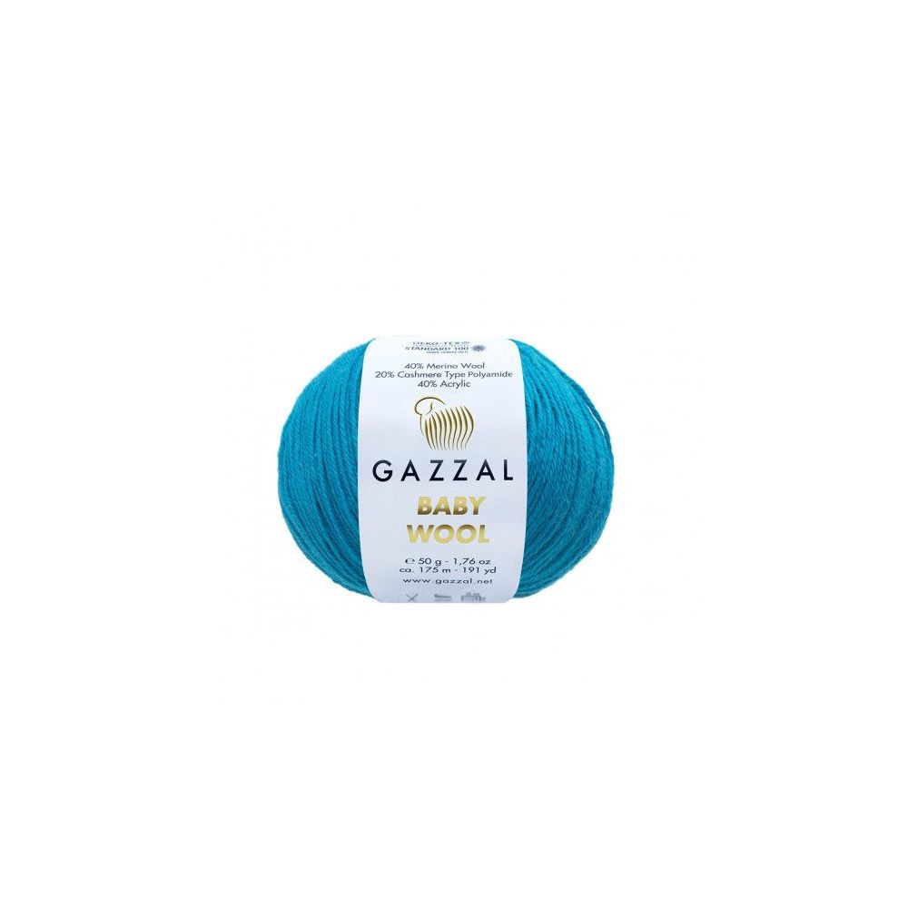 Пряжа Gazzal Baby Wool морской (822) Пряжа Gazzal Baby Wool морской (822)