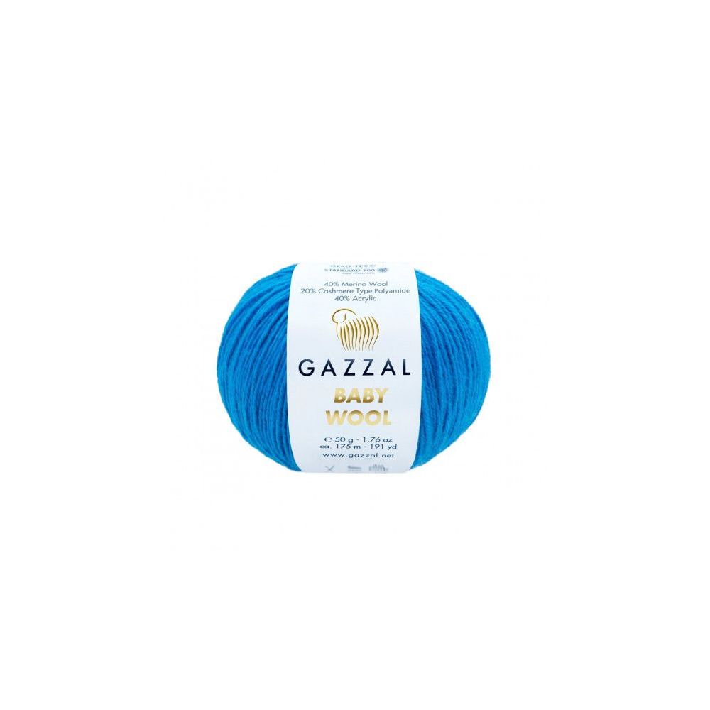 Пряжа Gazzal Baby Wool яркий синий (830) Пряжа Gazzal Baby Wool яркий синий (830)