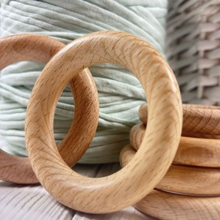 Wooden ring for macrame Ø 70 mm - beech Premium