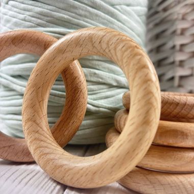 Wooden ring for macrame Ø 70 mm - beech Premium