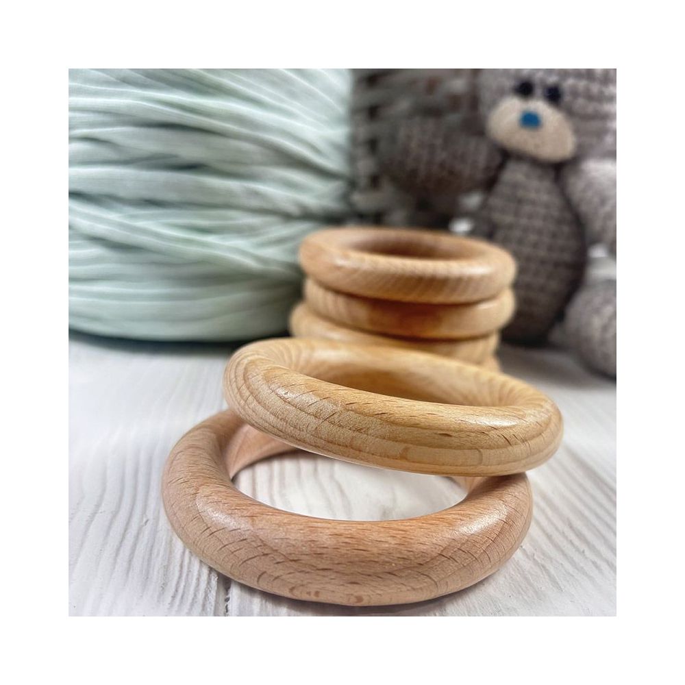 Wooden ring for macrame Ø 70 mm - beech Premium