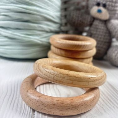 Wooden ring for macrame Ø 70 mm - beech Premium