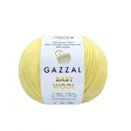 Yarn Gazzal Baby Wool light lemon (833)