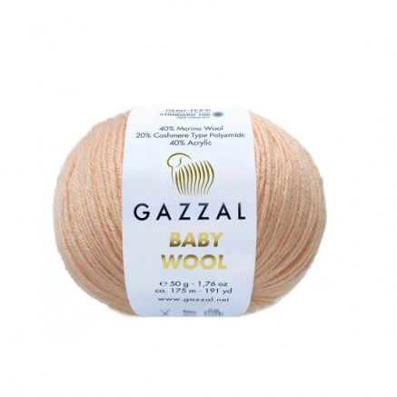 Пряжа Gazzal Baby Wool персик (834)