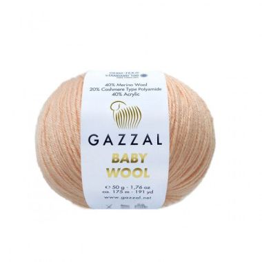 Yarn Gazzal Baby Wool peach (834)