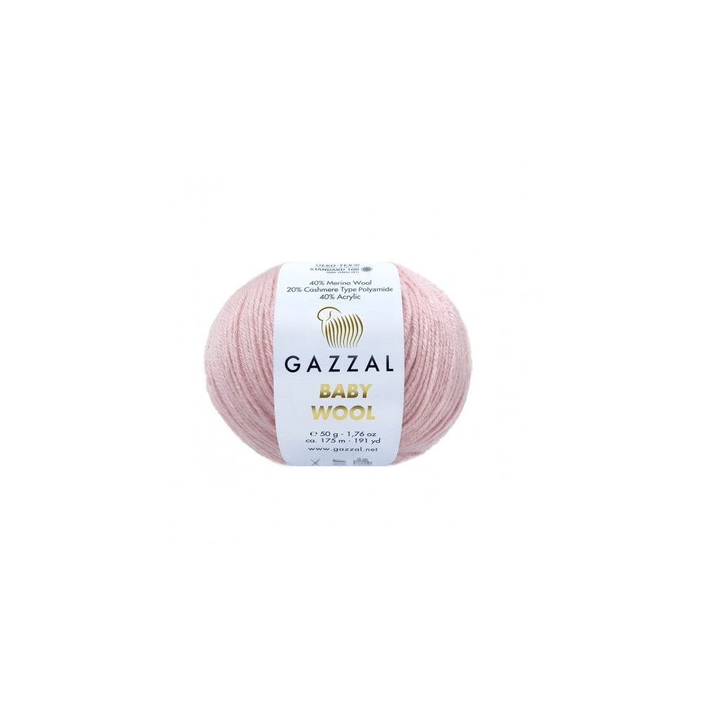 Пряжа Gazzal Baby Wool ніжно-рожевий (836) Пряжа Gazzal Baby Wool ніжно-рожевий (836)