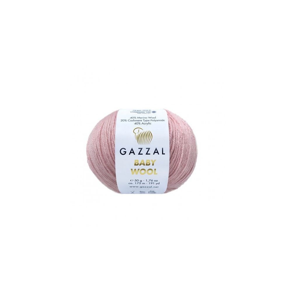 Пряжа Gazzal Baby Wool пыльная роза (845) Пряжа Gazzal Baby Wool пыльная роза (845)