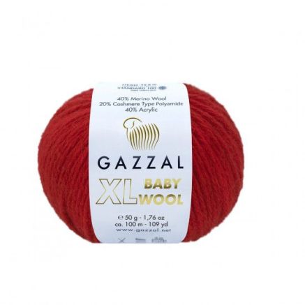 Пряжа Gazzal Baby Wool XL червоний (811)