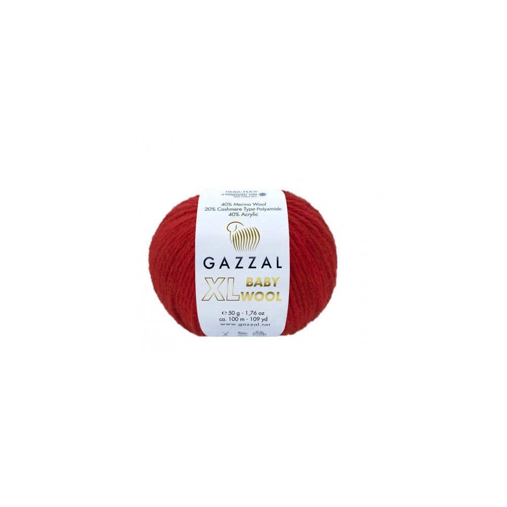 Пряжа Gazzal Baby Wool XL червоний (811) Пряжа Gazzal Baby Wool XL червоний (811)