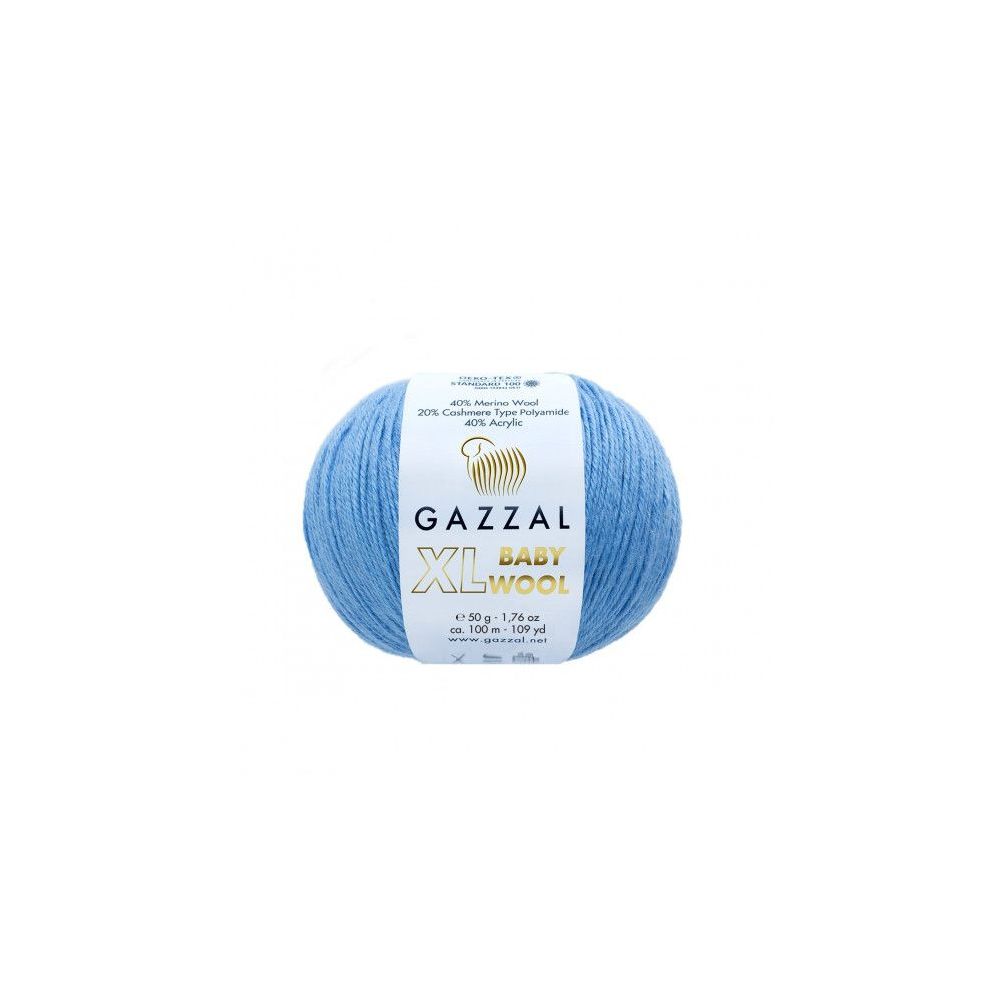 Пряжа Gazzal Baby Wool XL блакитний (813)