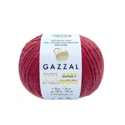 Yarn Gazzal Baby Wool XL burgundy (816)