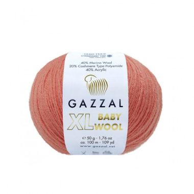 Пряжа Gazzal Baby Wool XL мандарин (819)